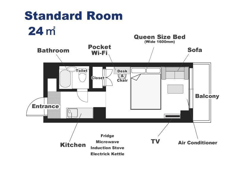 Ookini Hotels Karasuma Gojo Apartment เกียวโต ห้อง รูปภาพ